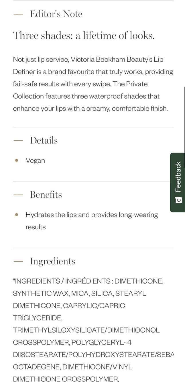 Victoria Beckham Beauty Lip Definer Trio: The Private Collection - Picture 9 of 15